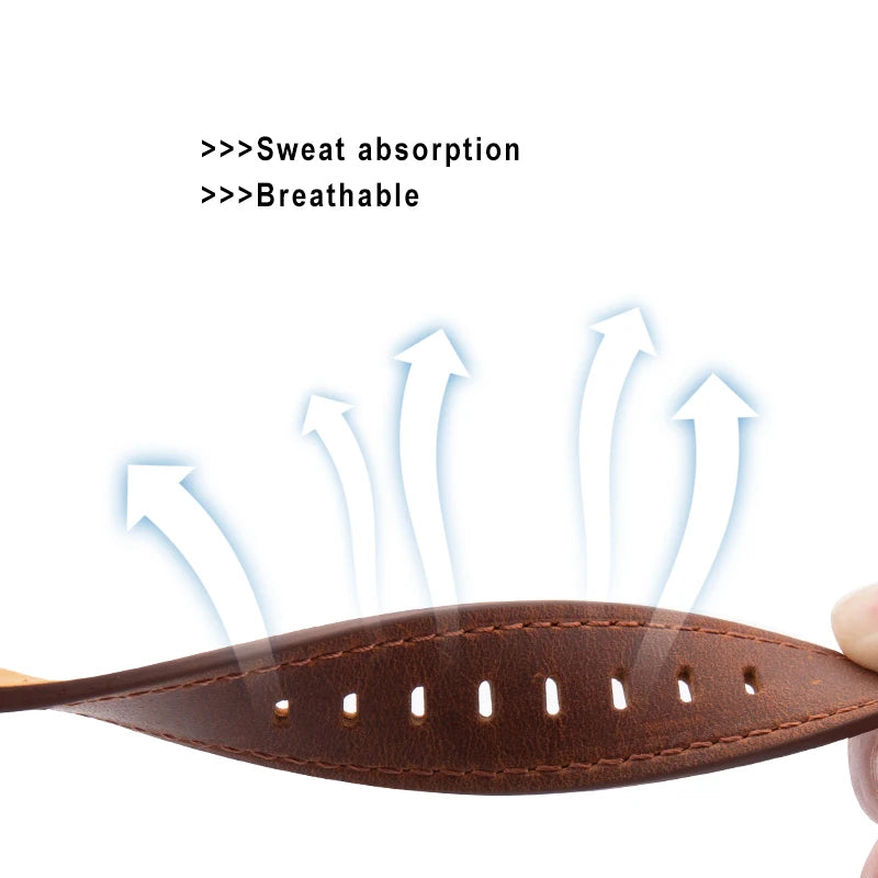 Leather band For Apple Watch band 49mm 44mm 45mm 42mm 40mm 46mm 38mm 41mm Crazy Horse Style band Apple Watch Ultra Series 10 9 8 7 SE 6 5