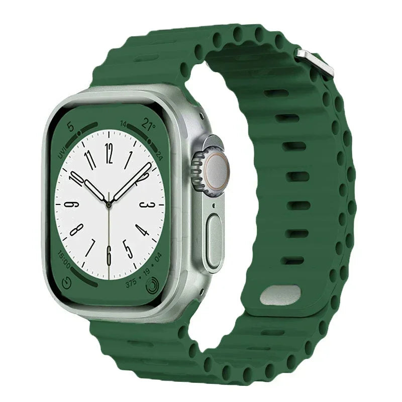 Ocean band For Apple Watch Ultra 2 3 band 49mm 9 8 7 45mm 41mm 44mm Silicone band Wristband Apple Watch S10 S11 46mm 42mm band