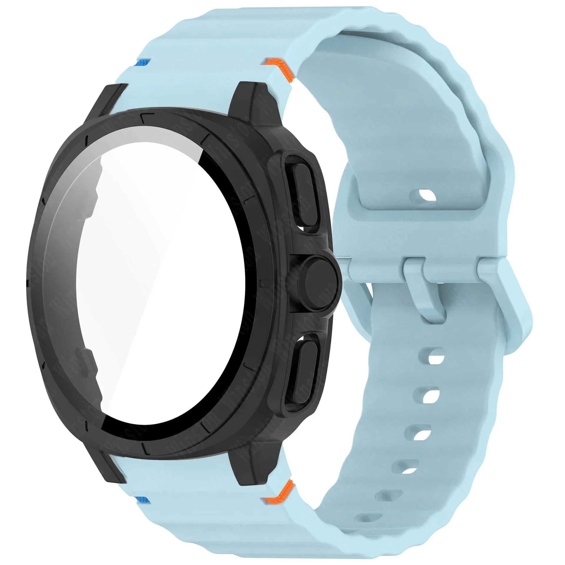 Case+Strap for Samsung Galaxy Watch 7 40mm 44mm Appearance Upgrade Ultra 47mm for Galaxy Watch 7 Sports silicone Bracelet