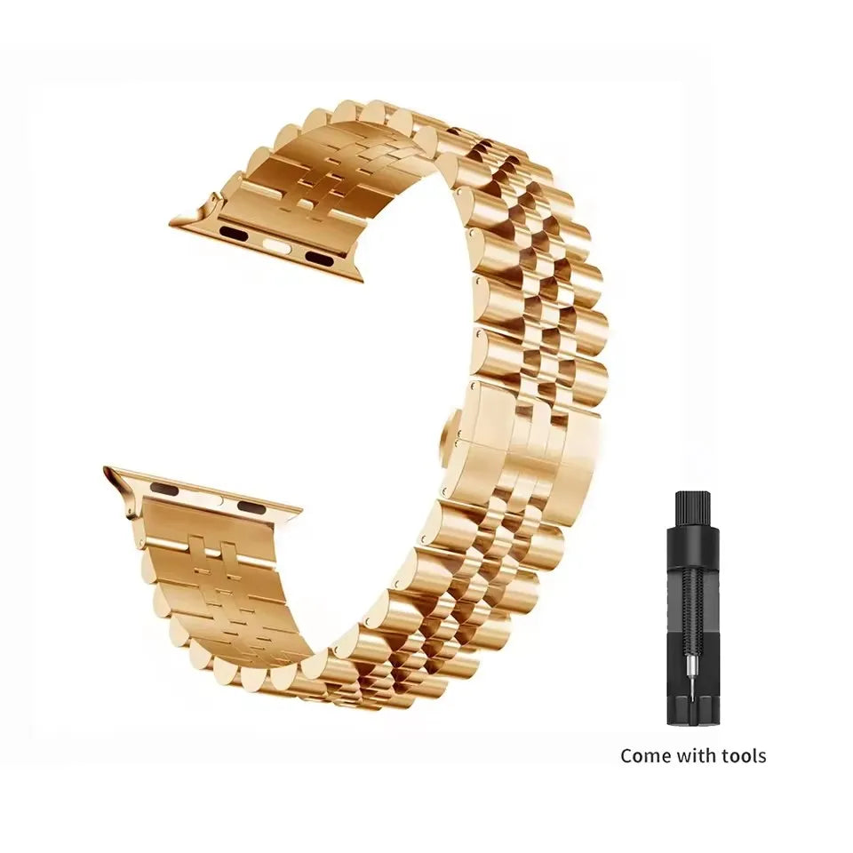 Stainless Steel band for Apple Watch band 45mm 41mm Ultra 49mm 44mm 40mm 42mm 38mm metal Wristband Apple Watch Series 9 8 7 SE 6 5 4