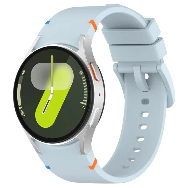 Official Silicone Strap For Samsung Galaxy Watch 7/FE/6/5/4 44mm 40mm 5 Pro Wave Bracelet Galaxy Watch 6 Classic 47mm 43mm Band