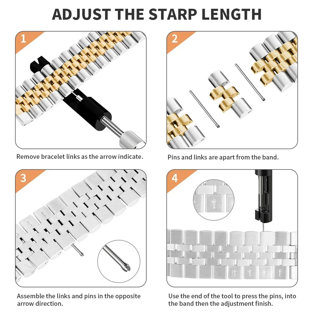 Five Baht Metal Band for Samsung Galaxy Watch Ultra 47mm Comfortable Bracelet For Galaxy Watch Watch 8/Classic 46/44/40mm Correa