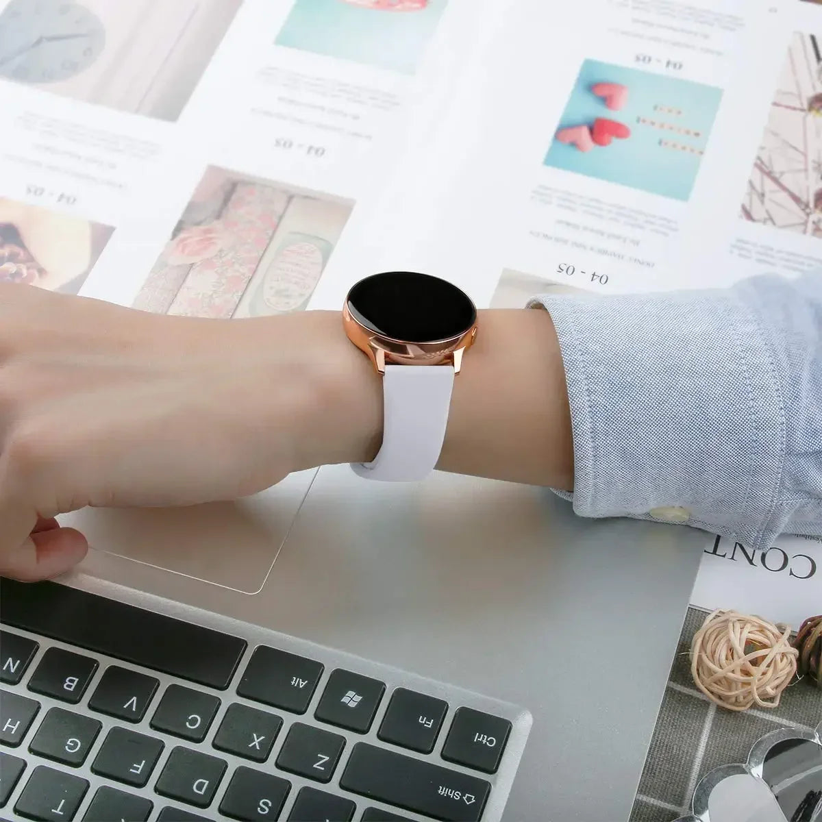 20mm 22mm strap For Samsung Galaxy watch 5 pro/6/4/Classic/Active 2/Gear S3 frontier silicone bracelet Huawei GT 2/2e/3 pro band