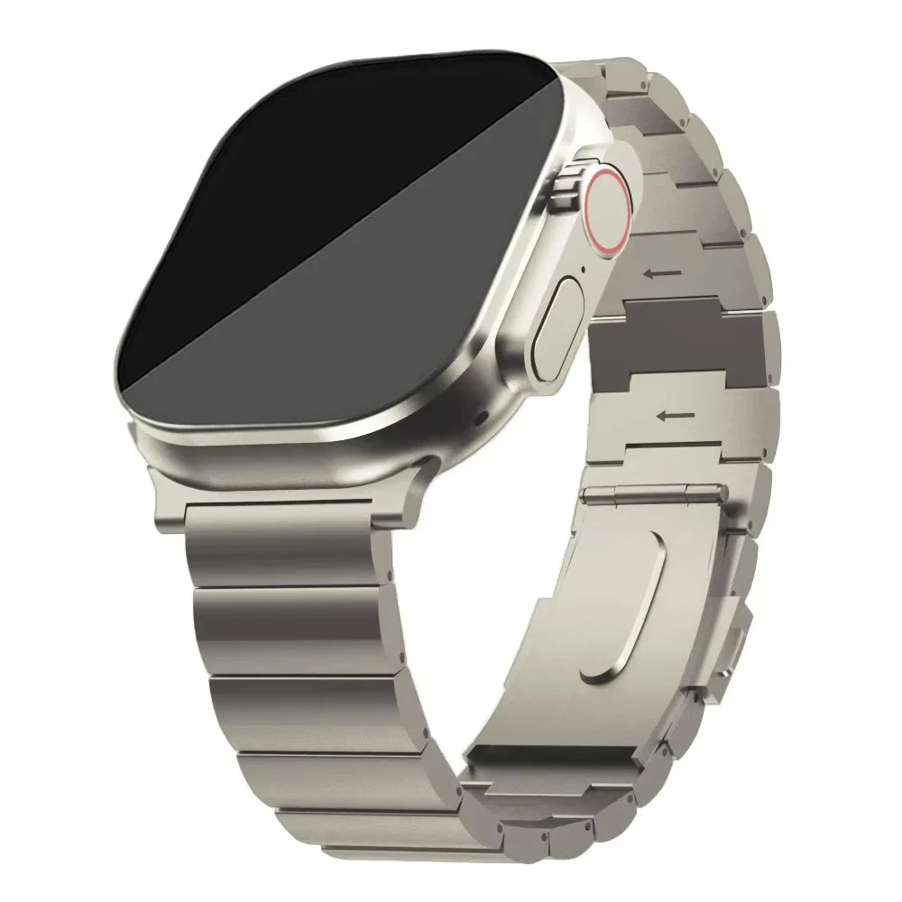 Titanium band For Apple Watch Ultra 3 49mm 44mm 45mm 46mm titanium band For Apple Watch Series 11 10 9 8 7 6 SE luxury men band
