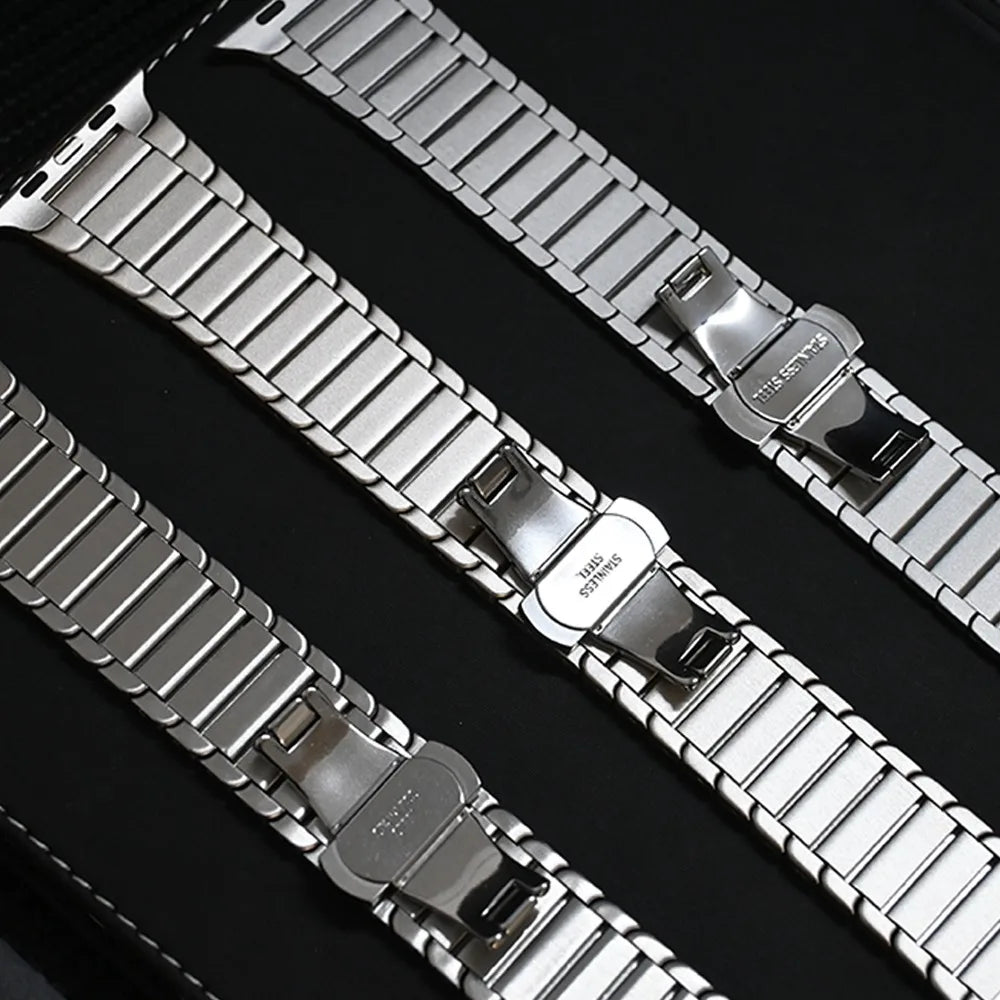 Luxury Stainless Steel band For Apple Watch Series 10 9 46mm 45mm 38mm 42mm 44mm 40mm Link band Apple Watch Ultra 2 49mm metal Band.