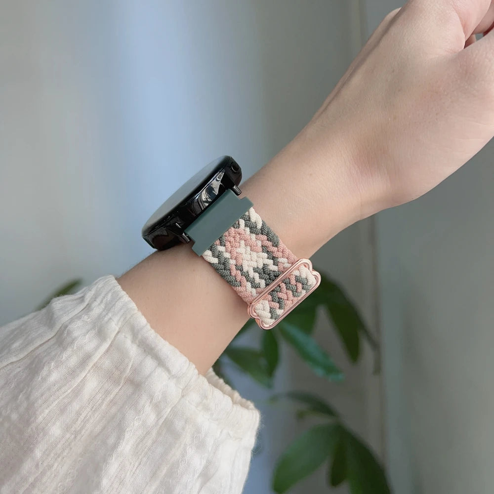 Band For Samsung Galaxy Watch 7 FE 5 Pro 4 6 classic 44mm 40mm Nylon Braided sport bracelet correa Galaxy Watch 7 Strap