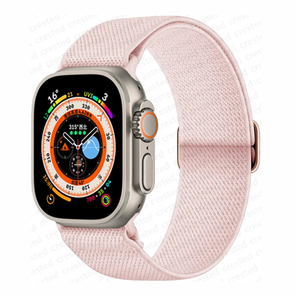 Scrunchie band for Apple Watch band 45mm 44mm 40mm 41mm 42mm 46mm 49mm Elastic Nylon band Apple Watch Series 10 9 8 7 SE Ultra 2