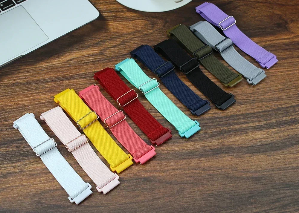 20mm 22mm Elastic Nylon Loop Strap for Samsung Galaxy Watch 4 5 6 7 40/44mm Pro Calssic 42/46mm Band Huawei Gt2/3 Amazfit Gts2/4