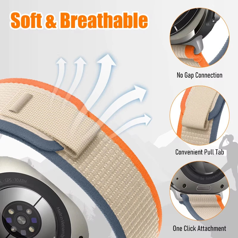 No Gap Official Trail Loop Strap for Samsung Galaxy Watch 8 Ultra 47mm Nylon Band Bracelet Wristband For Galaxy Watch Ultra 47mm