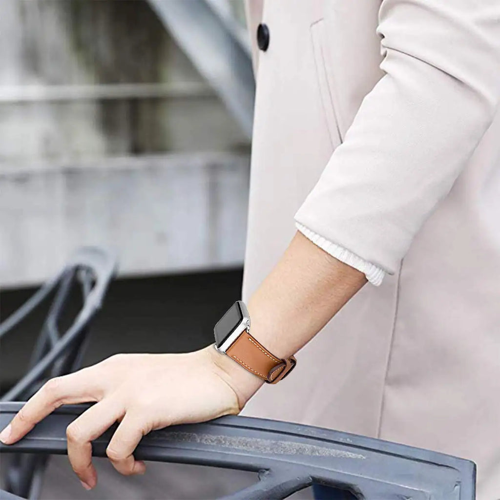 Leather watch band for Apple Watch 11 band 46mm 42mm 44mm 40mm 41mm 45mm 49mm 38mm band Apple Watch Series 10 Ultra3 9 8 7 6 5 SE 3