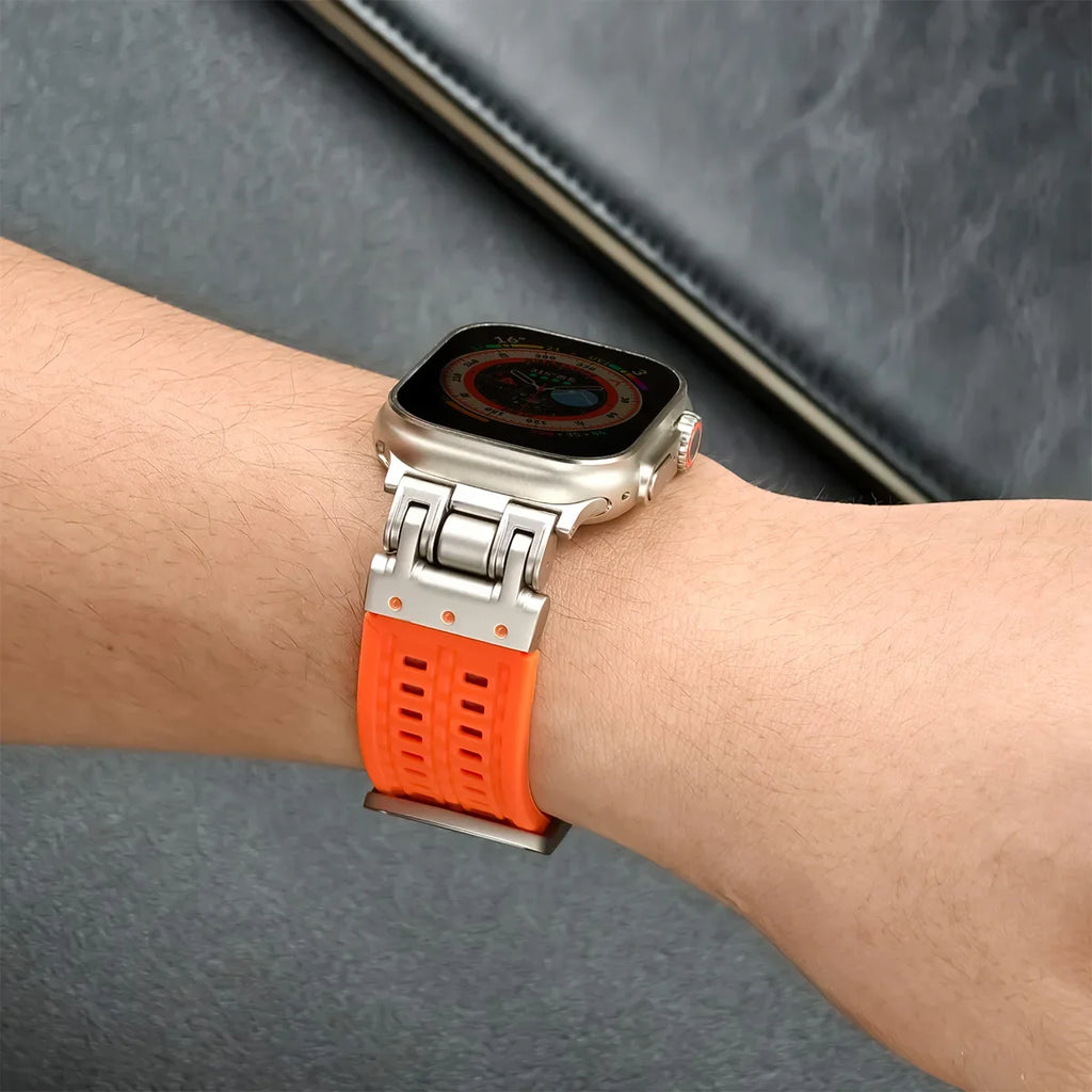 Soft Silicone band for Apple Watch Ultra 2 49mm 45mm 42mm 44mm sport Breathable band for Apple Watch Series 9 8 7 6 5 4 band