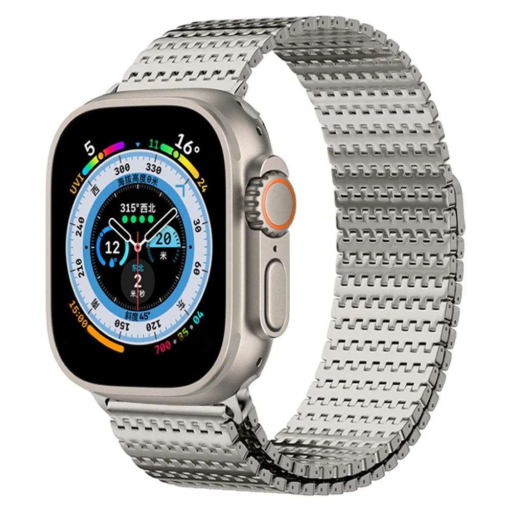 Magnetic Loop band for Apple Watch Ultra 2 49mm 42mm 44mm 45mm Stainless Steel Milanese band for Apple Watch 9 8 7 6 5 4 SE 3 40mm 41mm