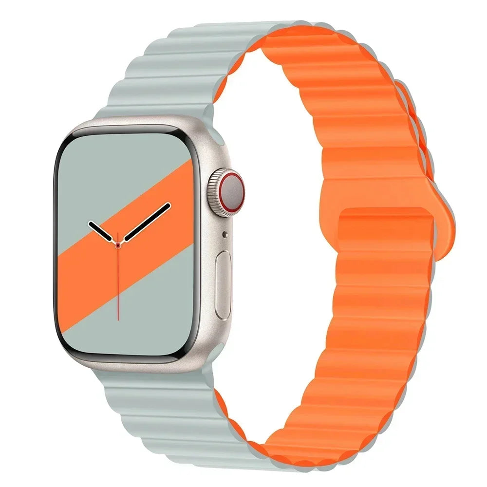 Magnetic band For Apple Watch band 45mm 38mm 49mm 40mm 42mm 41mm Silicone Sport band Apple Watch Series Ultra 10 9 6 5 7 8 SE 44mm