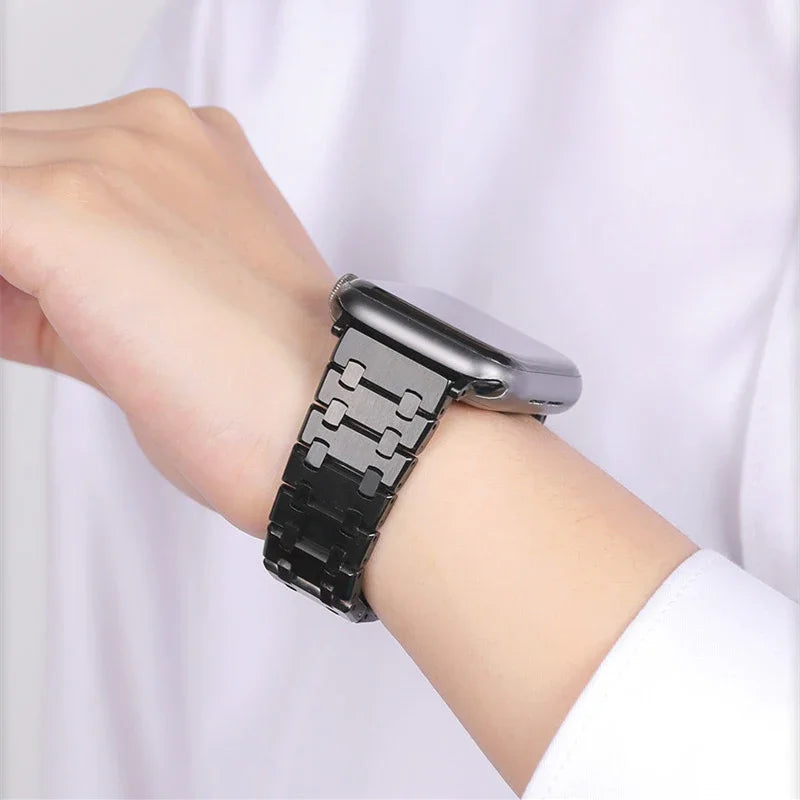 Luxury band for Apple Watch band 46mm 49mm 44mm 45mm 42mm 41mm Stainless Steel band For Apple Watch Ultra Series 10 9 8 7 6 5 SE