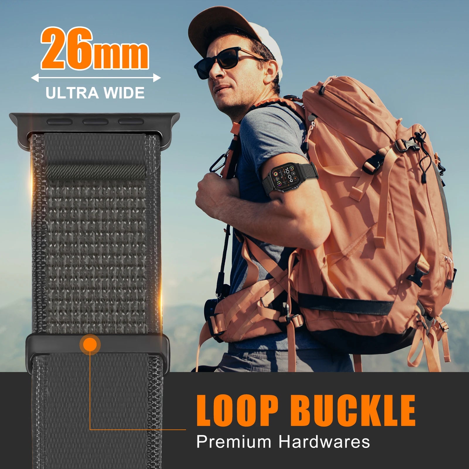 Trail Loop For Apple Watch band Ultra 2 49mm 44mm 40mm 41mm 45mm 38mm Nylon Armband Ankle band Apple Watch Series 9876 SE S10 42mm 46mm