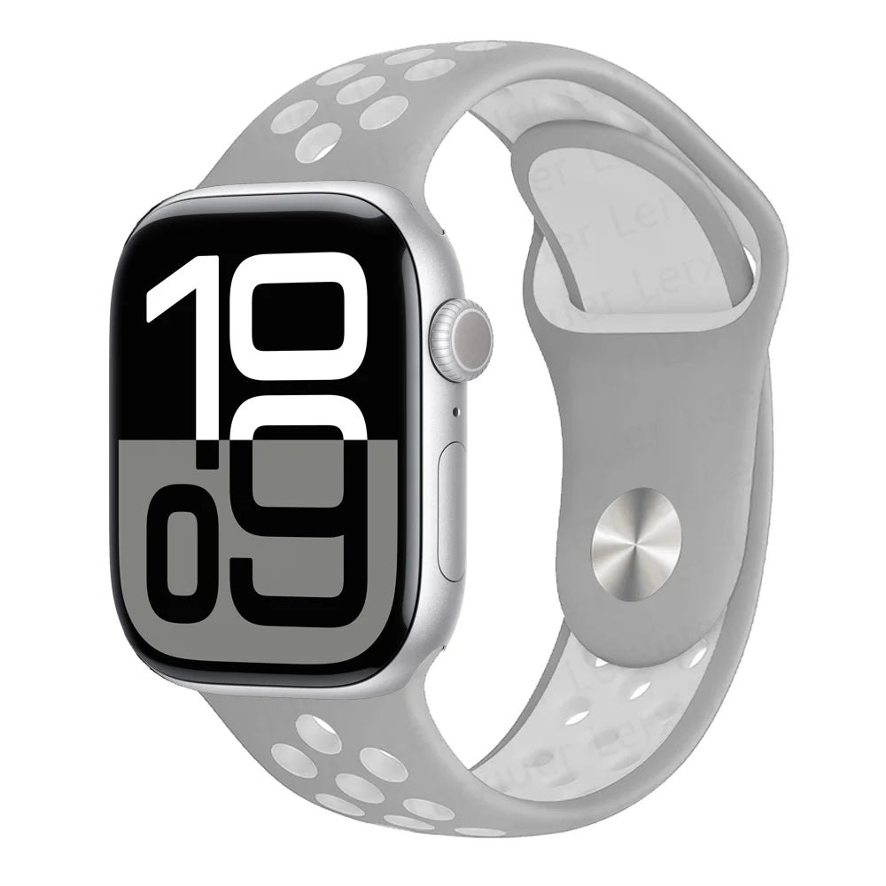 Official band For Apple Watch band Ultra 2 40mm 44mm 46mm 49mm 41mm 42mm 45mm Silicone band correa Apple Watch 11 10 9 8 7 6 SE3 band