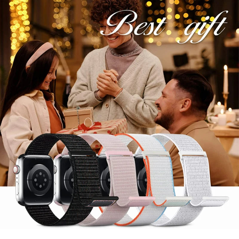 Nylon band For Apple Watch band S10 46mm 42mm 45mm 41mm 44mm 40mm 49mm Braided band Breathable Apple Watch Ultra 10 9 8 7 6 5 4