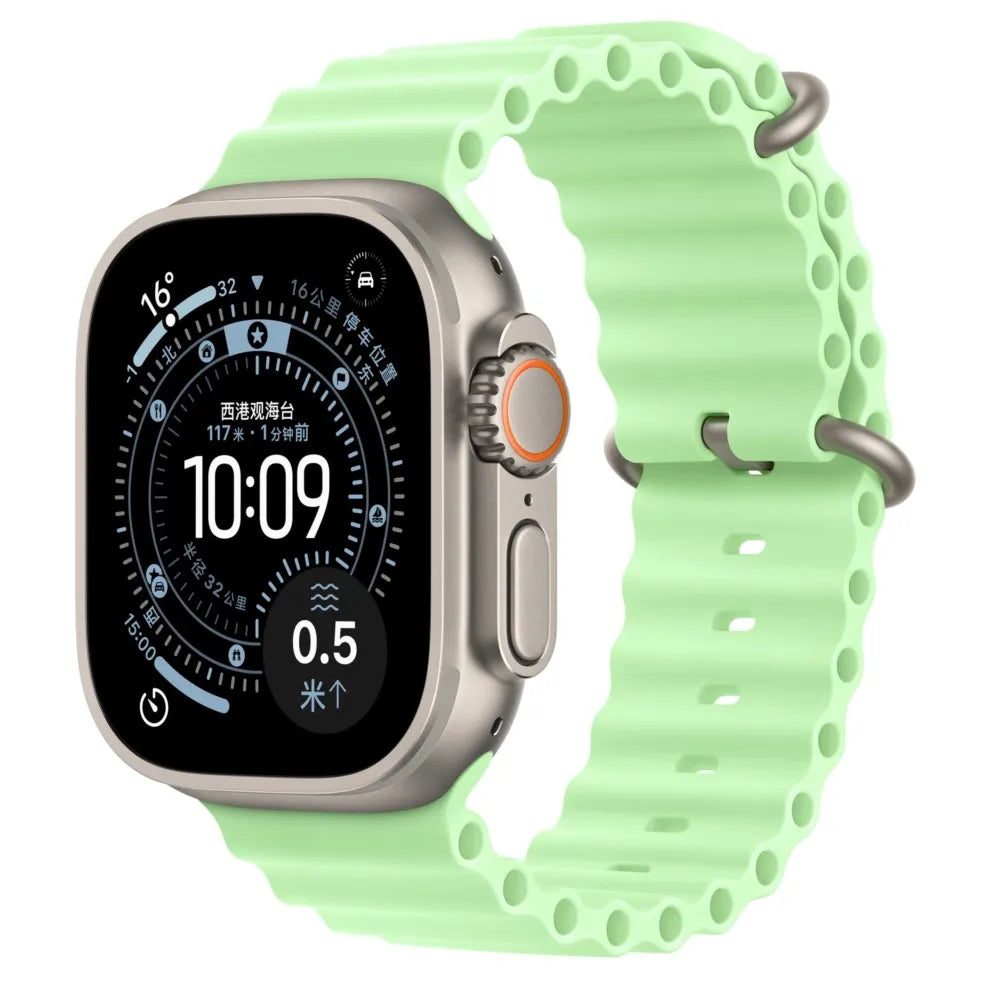 Ocean band for Apple Watch band 44mm 40mm 45mm 41mm 49mm 46mm silicone correas band Apple Watch Series 7 5 6 3 SE 8 Ultra 2 9 10