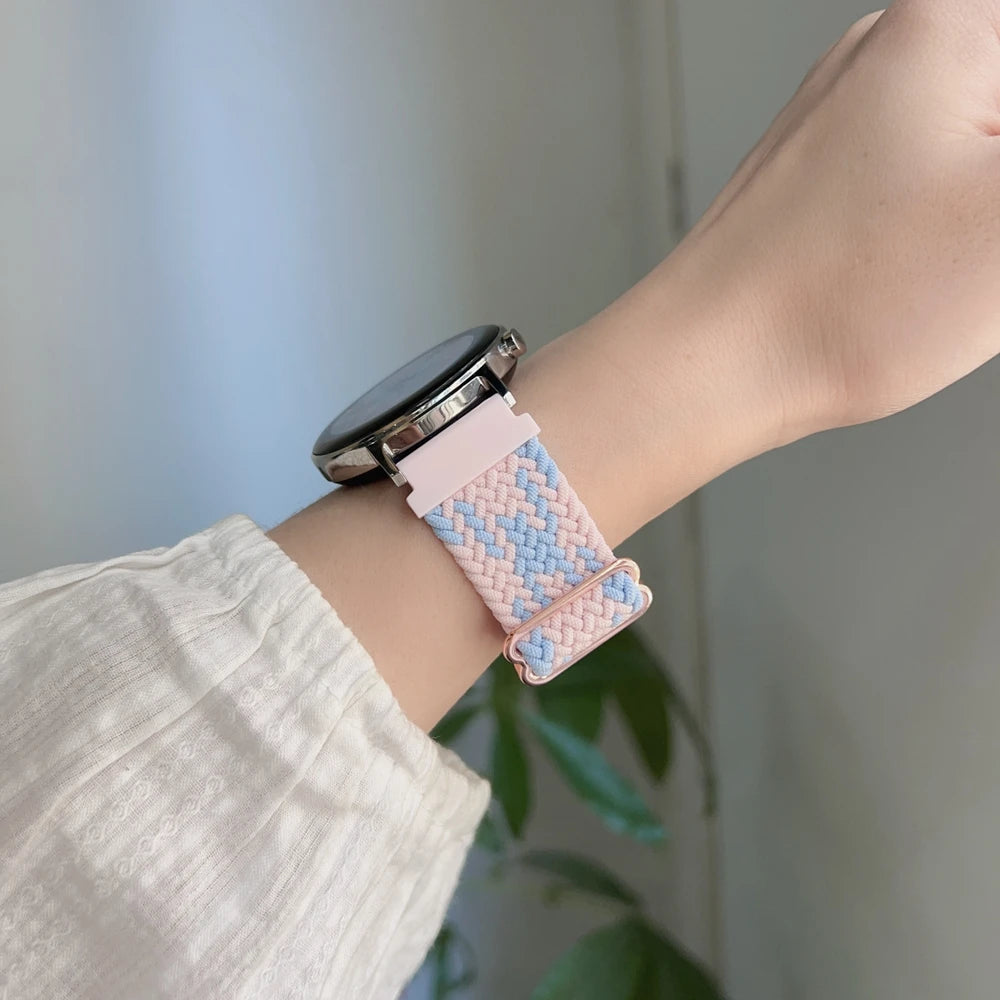 Band For Samsung Galaxy Watch 7 FE 5 Pro 4 6 classic 44mm 40mm Nylon Braided sport bracelet correa Galaxy Watch 7 Strap