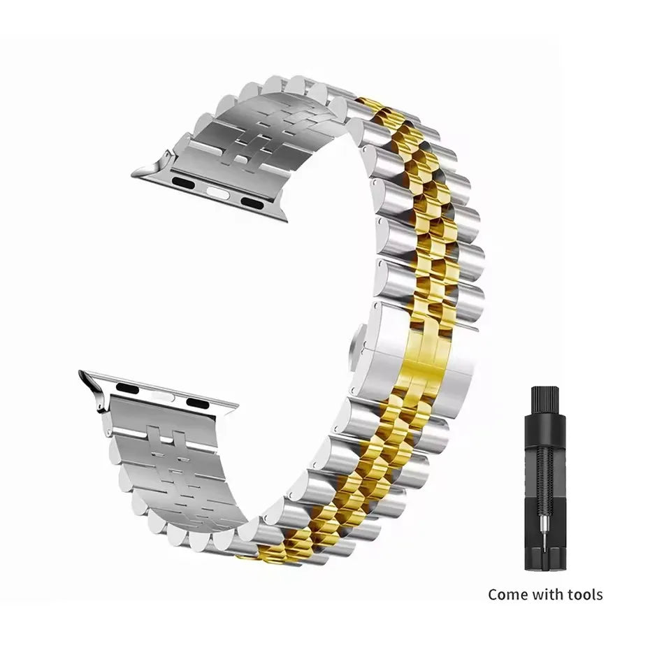 Stainless Steel band for Apple Watch band 45mm 41mm Ultra 49mm 44mm 40mm 42mm 38mm metal Wristband Apple Watch Series 9 8 7 SE 6 5 4