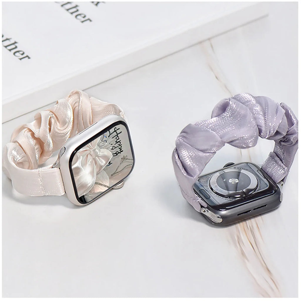 Scrunchie Compatible For Samsung Galaxy Fit 3 SM-R390,Cute Ice Silk Elastic for Samsung Galaxy Fit 3 Accessories