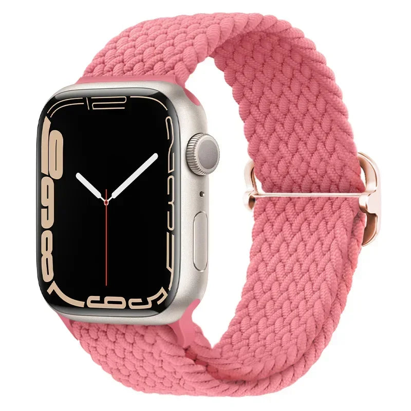 Braided Nylon band for Apple Watch band Ultra 2 49mm Series 10 46mm 42mm 44mm 40mm 41mm Adjustable band Apple Watch 9 8 7 6 SE 5 4
