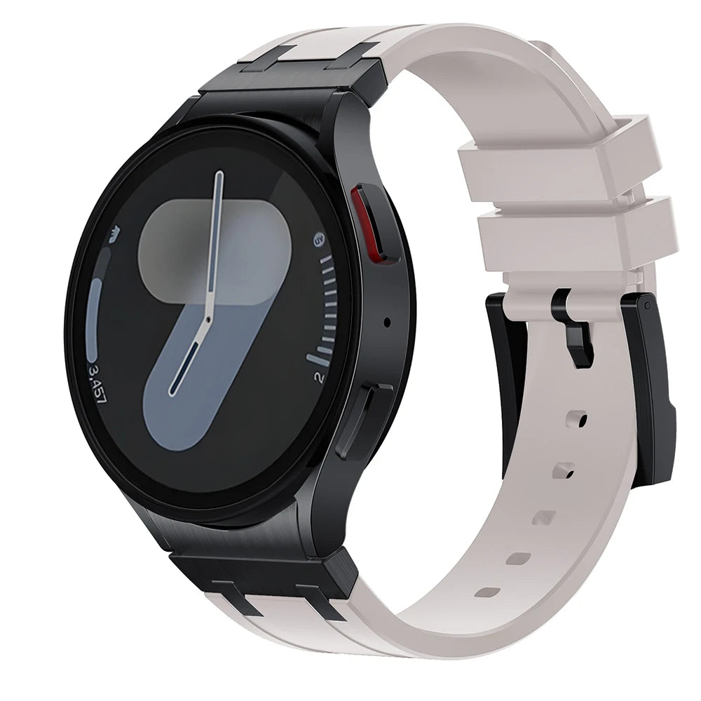 Silicone band for Samsung Galaxy Watch 7 40mm 44mm 6 4 classic 46 47mm 42 43mm 5 pro 45mm watchband no gaps men sports bracelet