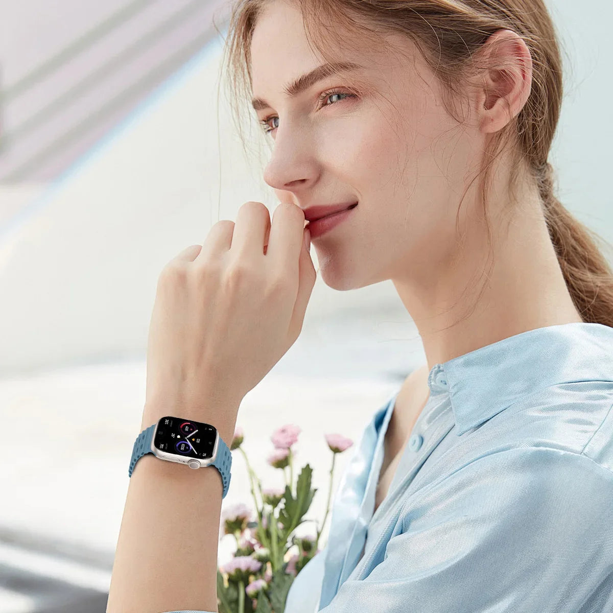 Silicone band for Apple Watch Ultra 3 49mm 46mm 45mm 44mm 42mm 38mm 41mm 40mm Sport band for Apple Watch Series 11 10 9 8 7 6 5 4 SE3 2 Corr