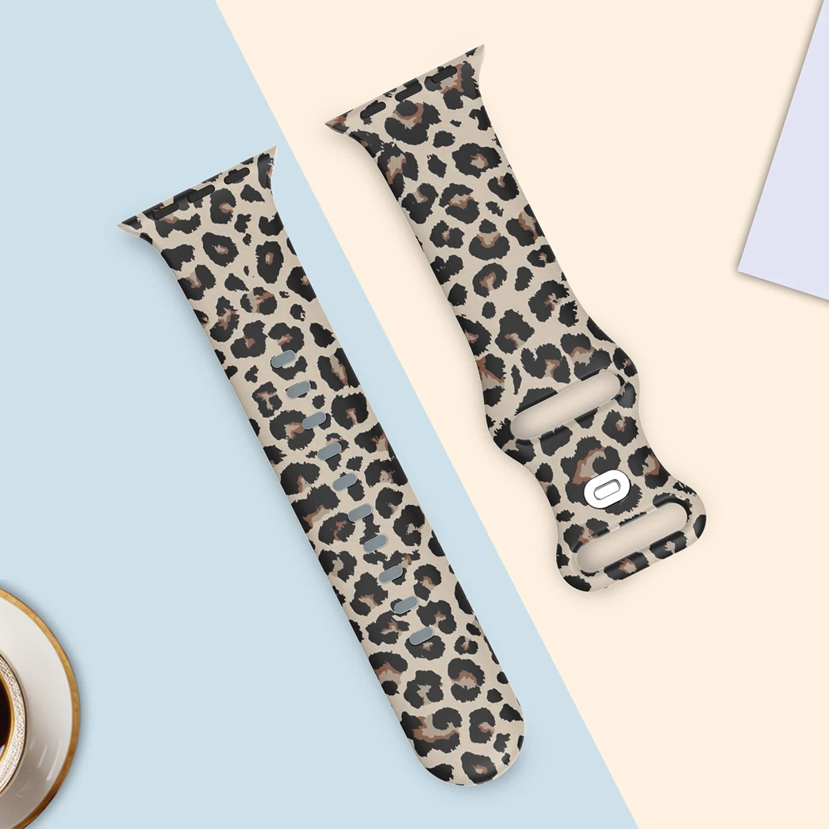 For Apple Watch 38mm 40mm 41mm 44mm 45mm Series 10 42mm 46mm 49mm Animal print silicone watchband for Apple Watch Series 10 9 8 7 6 5 4 3 2