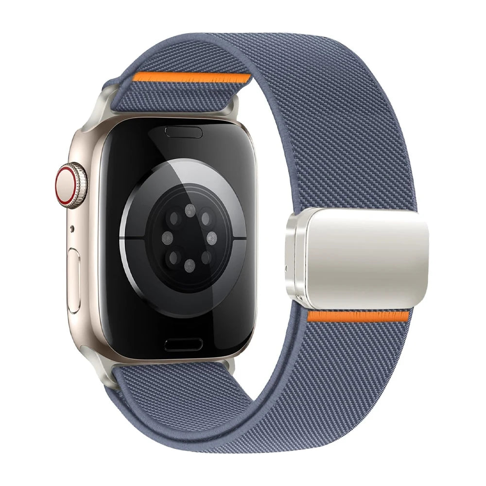 Magnetic Sport band For Apple Watch Ultra 2 band 49mm 45mm 46mm 44mm 42mm 41mm 40mm Nylon Correa band Apple Watch 10 9 8 7 6 5 4 SE