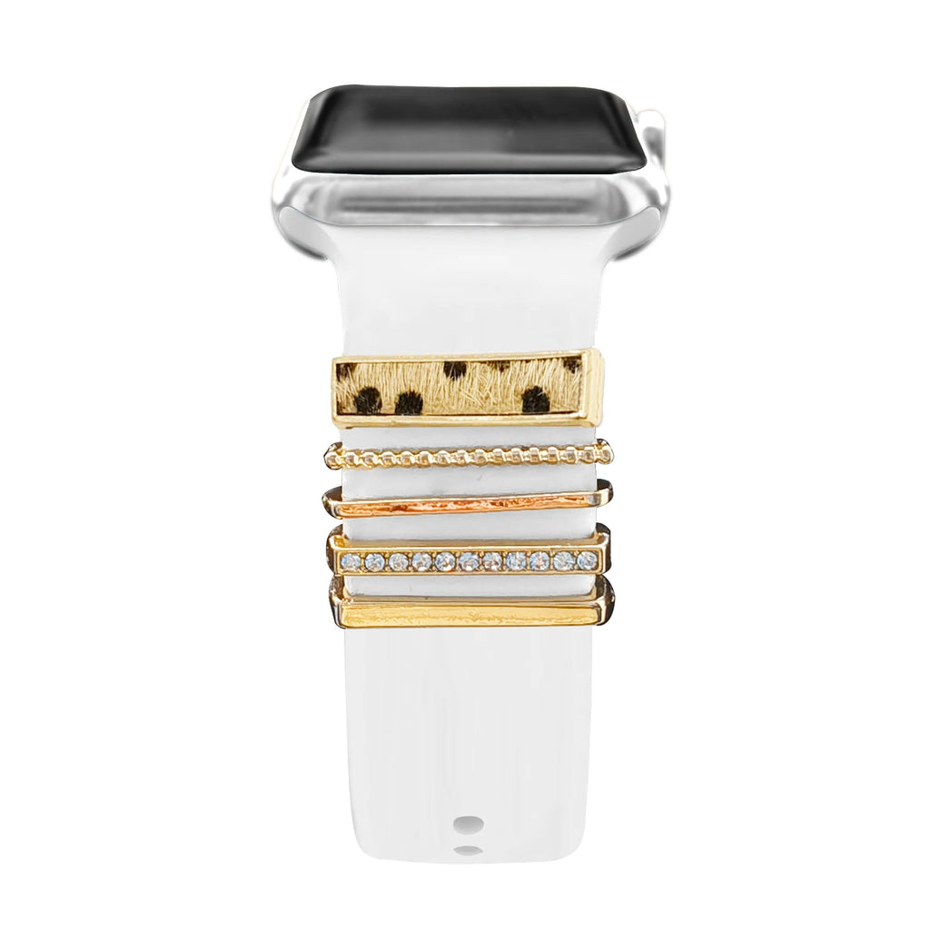 Decoration For Apple Watch band Series 8 7 6 5 4 SE 9 Accessories Diamond Jewelry Charms for Samsung Huawei watch fit 3 band