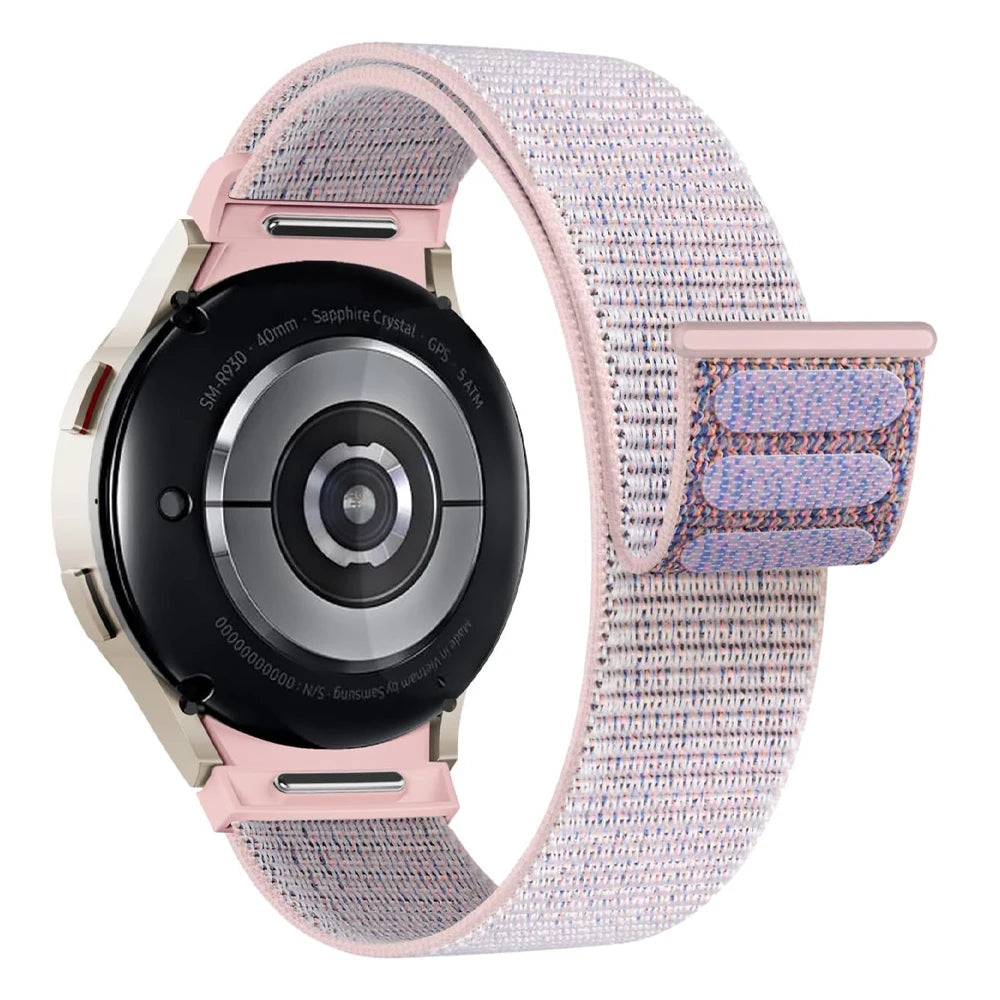 No gaps Band For Samsung Galaxy Watch 7 6 FE 4 Classic 5 pro 44mm 40mm 47mm 45mm Nylon Loop bracelet correa Galaxy Watch 7 Strap