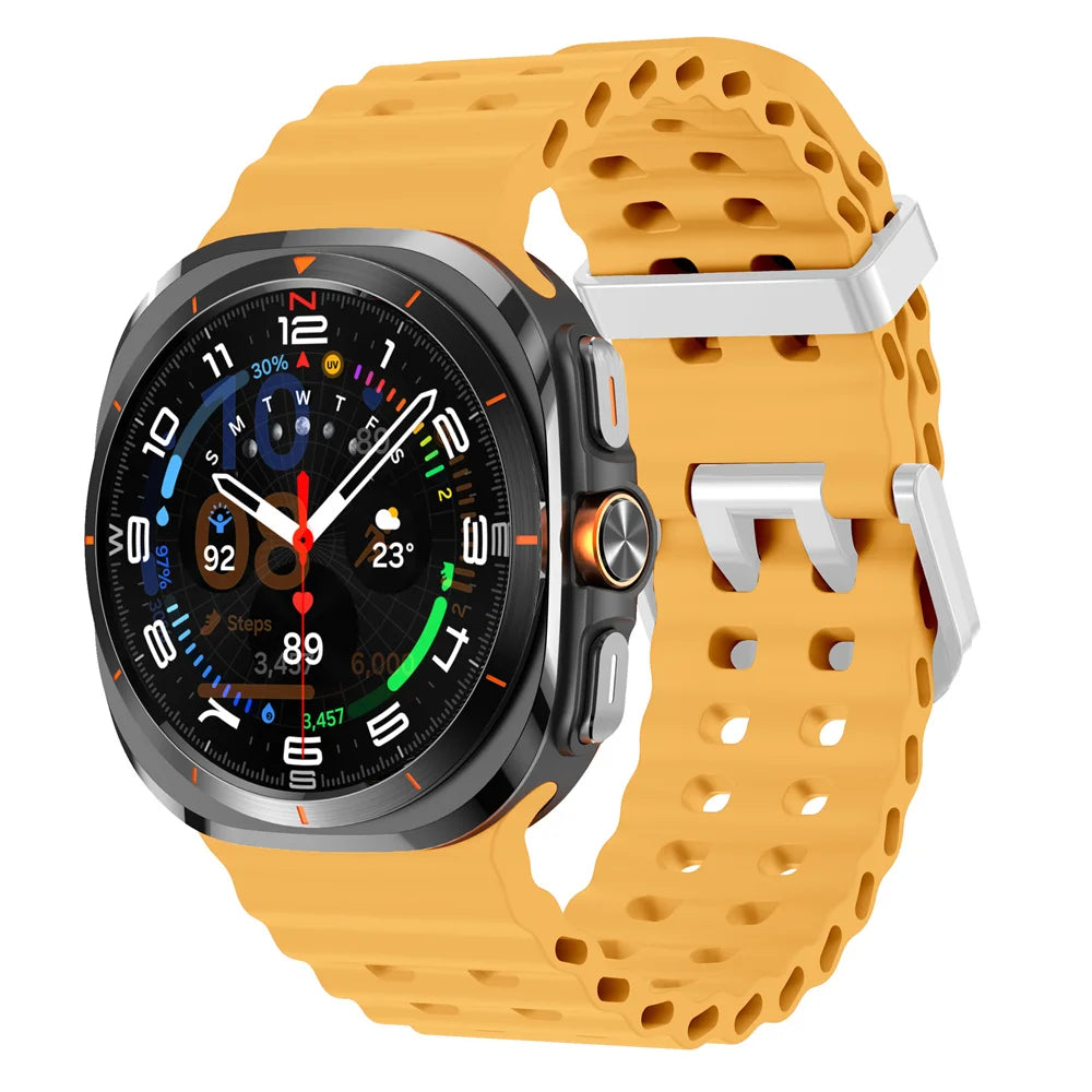 Silicone Breathable Strap For Samsung Galaxy Watch Ultra 47mm Marine Wristband Bracelet Galaxy Watch Ultra(2025) 47mm Watchband