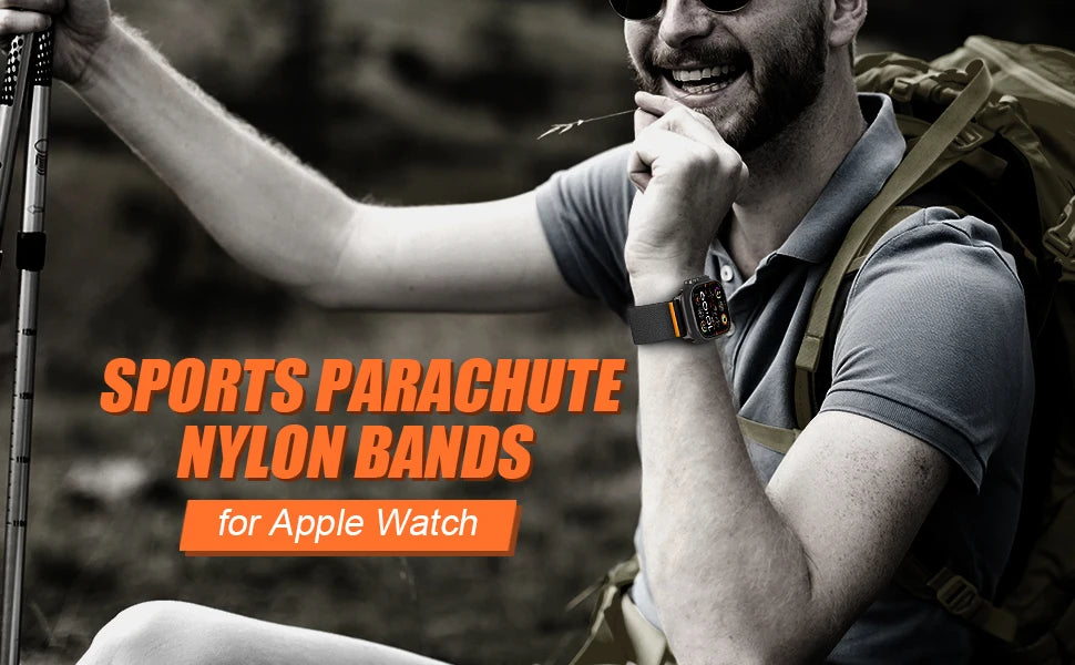 Nylon loop For Apple Watch Ultra 2 3 band 49mm 44mm 46mm 42mm 45mm magnetic band correa Apple Watch Series 10 9 8 7 11 3 SE band