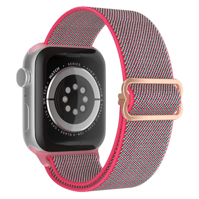 Nylon Elastic Solo Loop for Apple Watch Ultra 49mm band 45mm 44mm 46mm 41mm Scrunchie Adjustable band Apple Watch serie 6 7 8 9 10