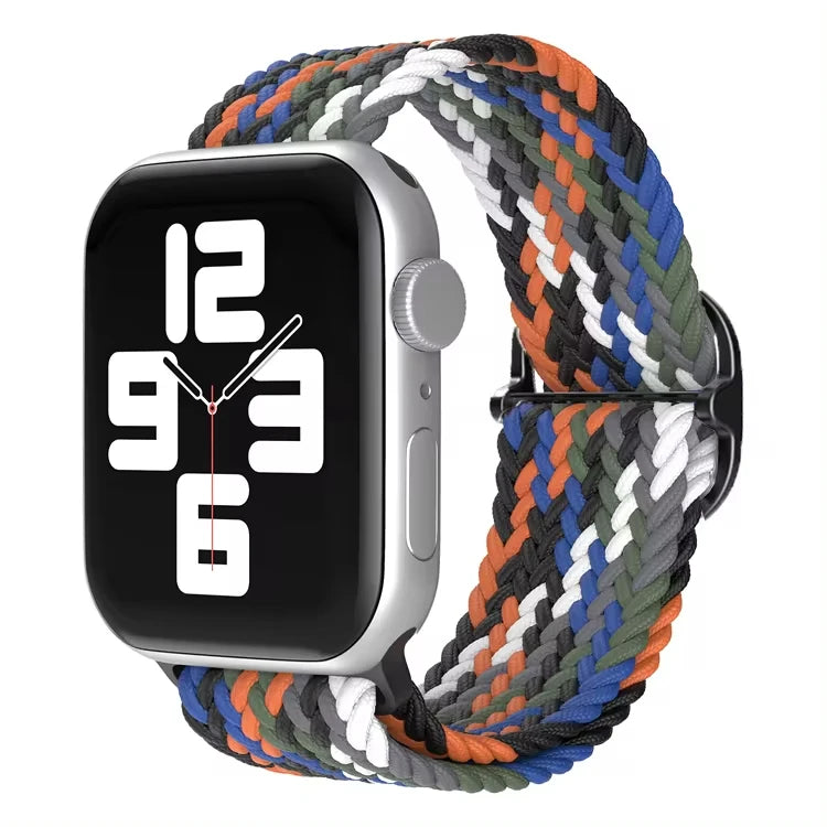 Braided Loop For Apple Watch band 49mm 44mm 45mm 41mm 42mm 38mm 40mm Elastic Solo band Apple Watch Ultra Series 7 SE 3 6 8 Band