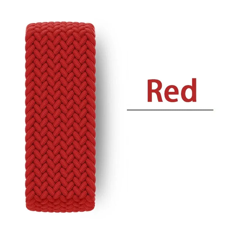 Braided Solo band For Apple Watch band 44mm 40mm 45mm 49mm 41mm Nylon Correa band Apple Watch Series 9 8 7 6 5 SE Ultra 2 3 10 11