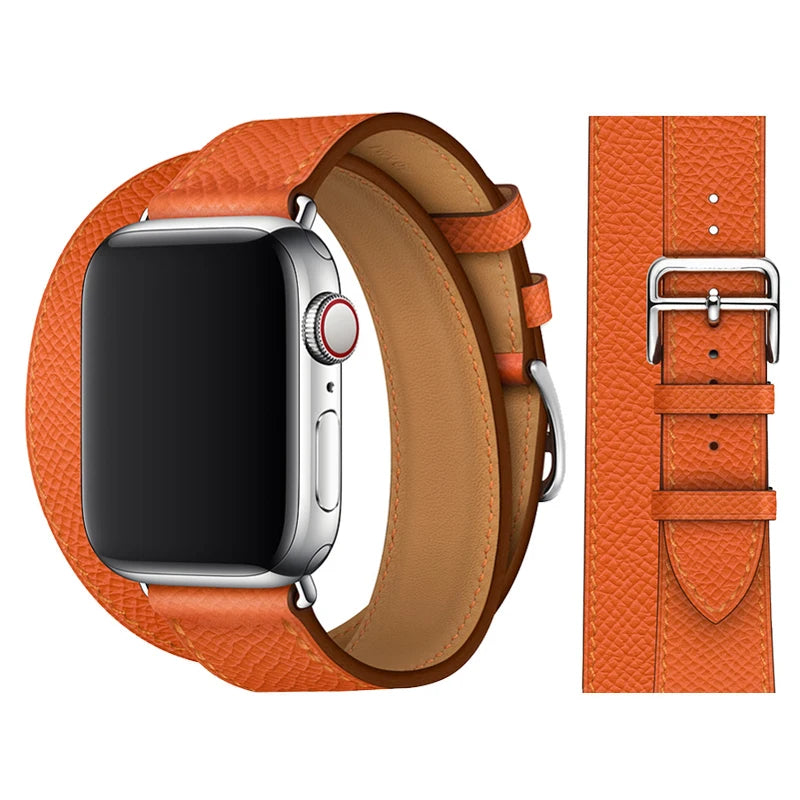 Leather watch band for Apple Watch 11 band 46mm 42mm 44mm 40mm 41mm 45mm 49mm 38mm band Apple Watch Series 10 Ultra3 9 8 7 6 5 SE 3