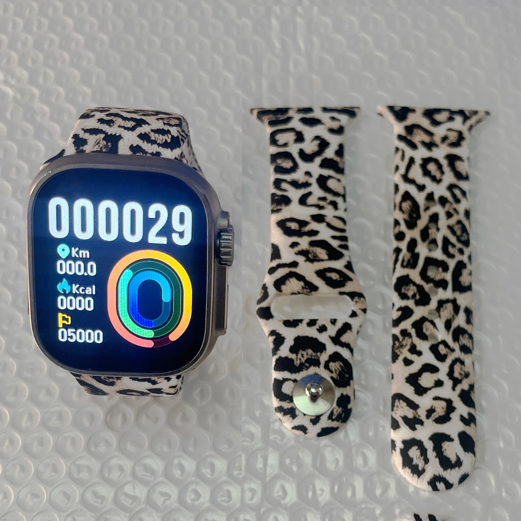 Silicone band For Apple Watch Ultra band 49mm 46mm 45mm 44mm Zebra pattern correa band Apple Watch Series 11 10 9 8 7 Watchbands