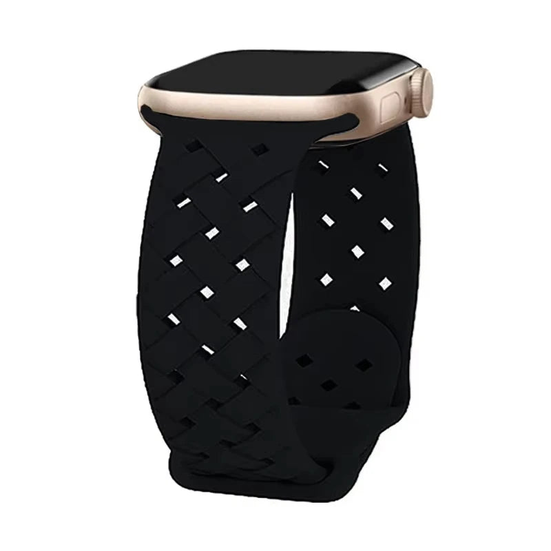 Silicone band For Apple Watch Ultra band 49mm 46mm 45mm 44mm Zebra pattern correa band Apple Watch Series 11 10 9 8 7 Watchbands