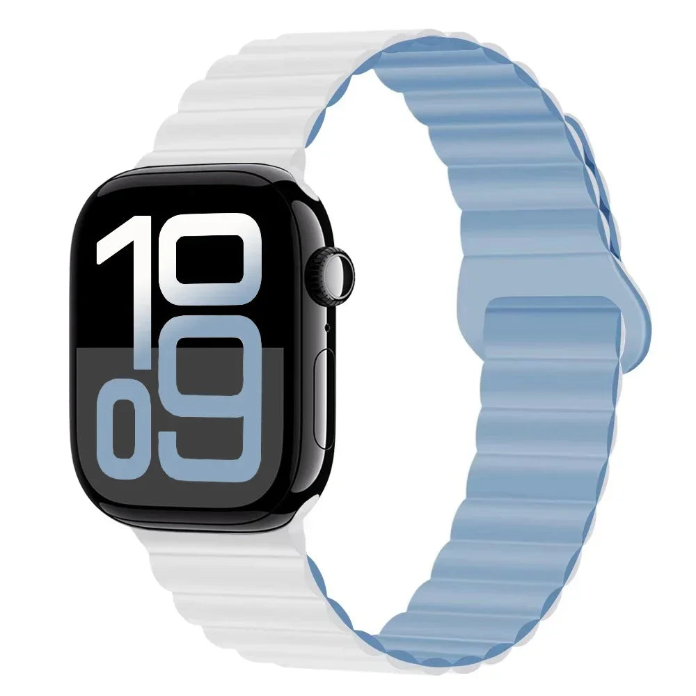 Silicone band for Apple Watch Ultra 3 2 1 49mm 11 10 42mm 46mm Magnetic band for Series 9 8 7 6 5 4 SE3 41mm 45mm 44mm 40mm