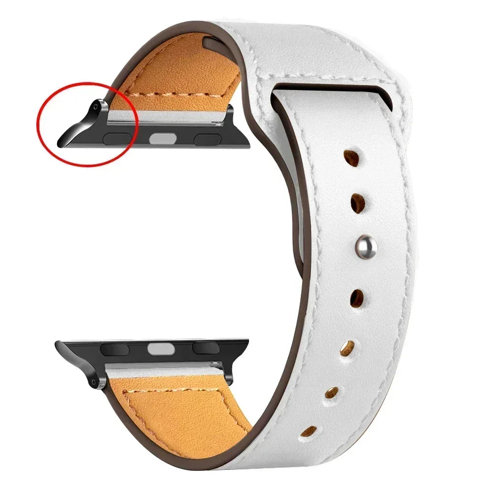 Leather band For Apple Watch 10 band 46mm 42mm 44mm 45mm 49mm 41mm 40mm correa band Apple Watch Series 8 9 3 4 5 6 SE 7 Ultra 2