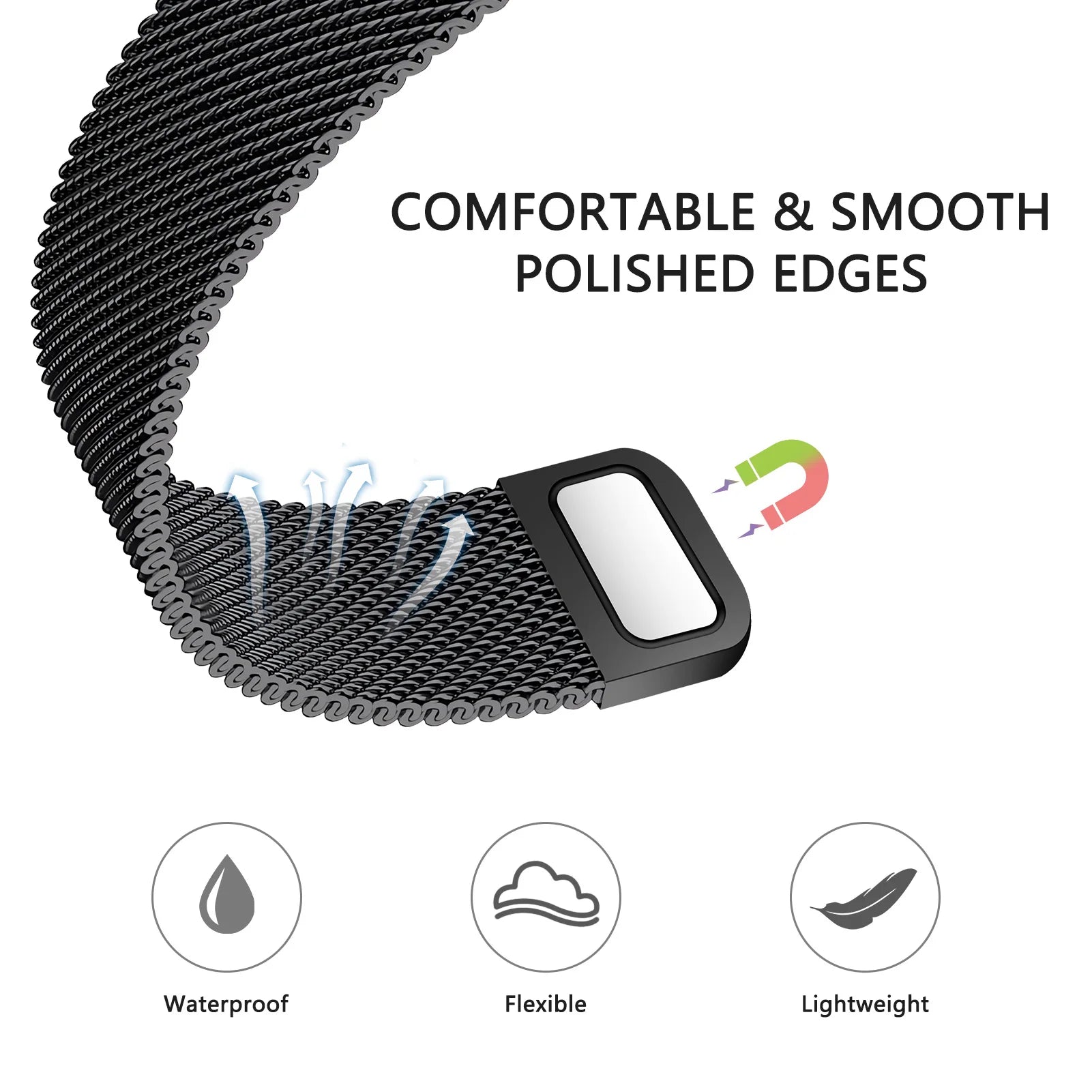 Magnetic Loop band For Apple Watch band 40mm 44mm 45mm 41mm 42mm 38mm Correa band Apple Watch Series 3 4 5 6 SE 7 8 9 Ultra 49mm