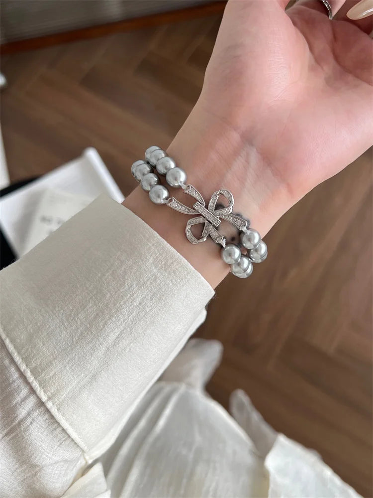 Luxury Diamond Bow band For Apple Watch Ultra Series 9 8 7 42mm 45mm 49mm Pearl Women band For Apple Watch 38mm 40mm 41mm 6 5 SE 4