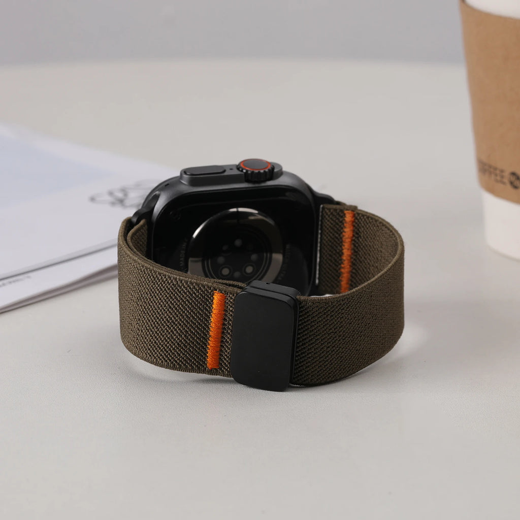3PCS Magnetic band For Apple Watch Ultra 2 band 49mm 46mm 45mm 42mm Elastic nylon Loop band Apple Watch Series 10 9 8 7 SE 44mm