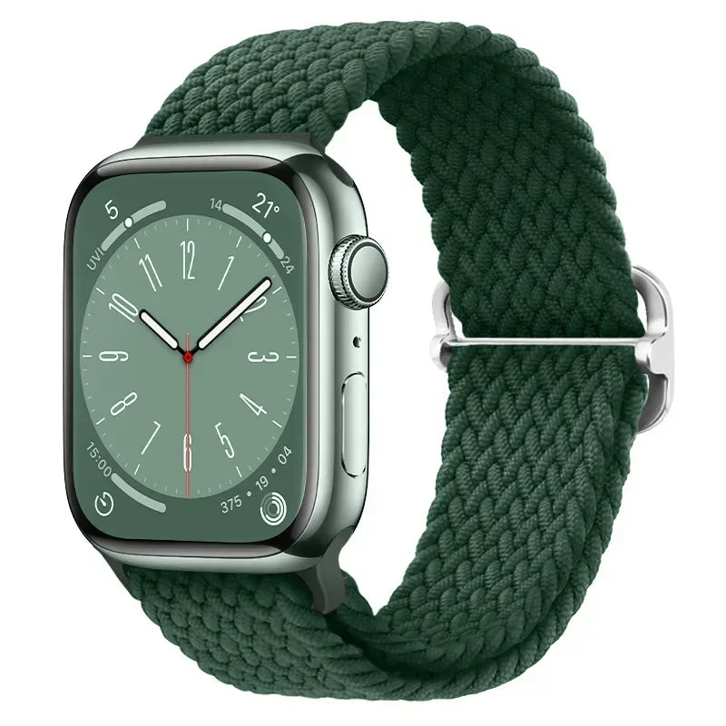 Braided Nylon band for Apple Watch band Ultra 2 49mm Series 10 46mm 42mm 44mm 40mm 41mm Adjustable band Apple Watch 9 8 7 6 SE 5 4
