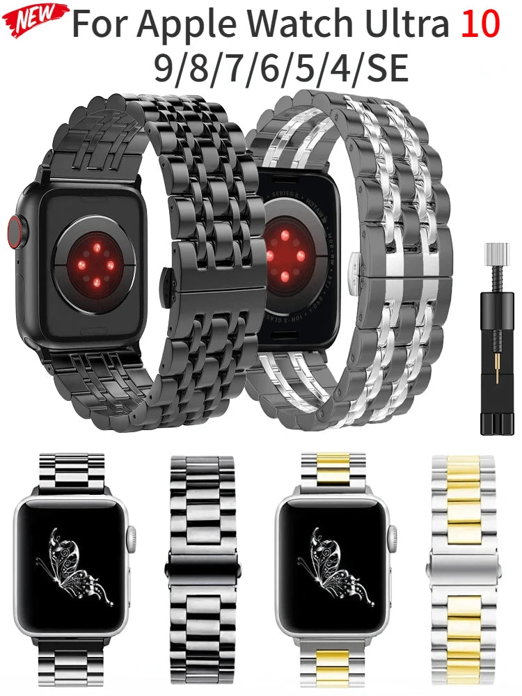Metal band for Apple Watch Ultra 3 2 9 8 7 6 5 4 SE 49mm 45mm 44mm 41mm Convenient Replacement Belt Apple Watch 11 10 46mm 42mm Correa