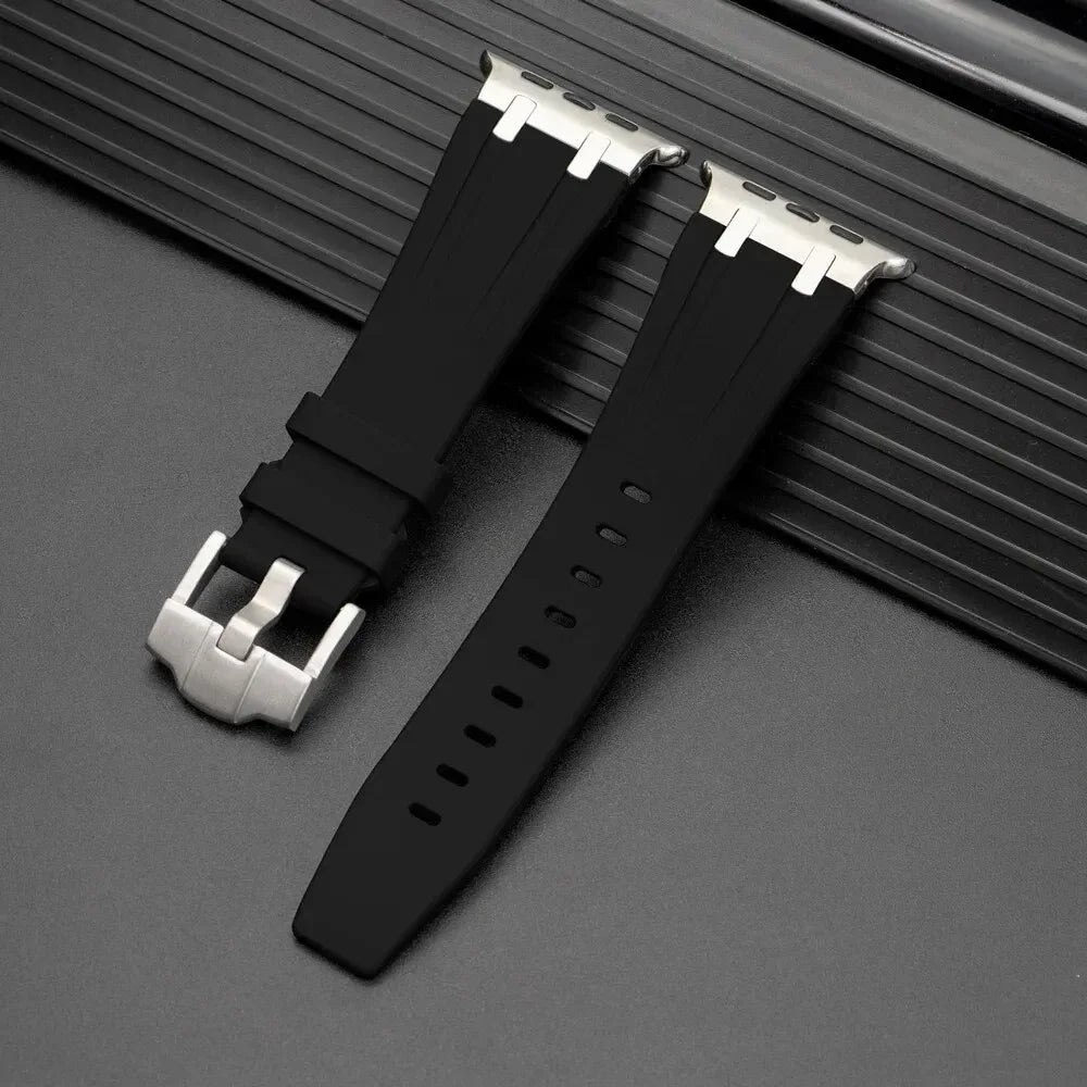 Silicone For Apple Watch Ultra 49mm sport Rubber band For Apple Watch 9 8 7 6 5 4 SE 3 2 1 42mm 44mm 45mm 41mm 40mm 38mm band