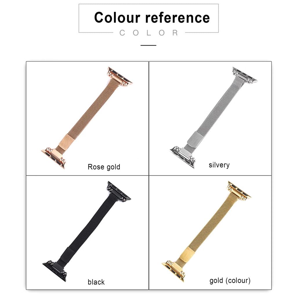 Metal Magnetic band Compatible for Apple Watch Stainless Steel Slim Milanese band Apple Watch Series Ultra 9 8 SE 7 6 5 4 3 2 1