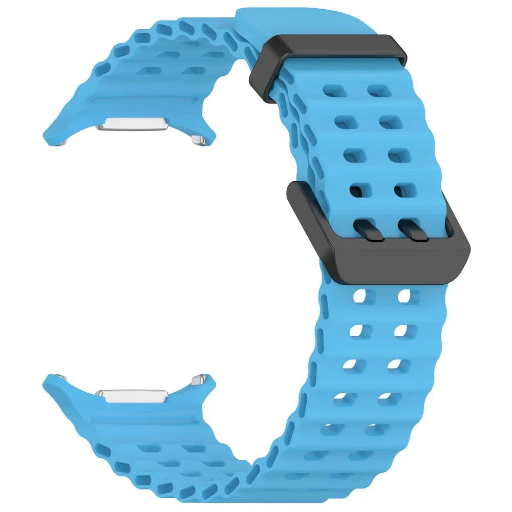 Sport Band For Samsung Galaxy Watch Ultra 47mm silicone Bracelet NO Gaps Ocean Watchband aquatics Watch 7 47mm Official Strap